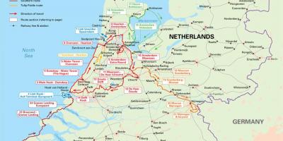 Bulk Glans Broek Nederland fietskaart - Nederland fietsroutes kaart (West-Europa - Europa)