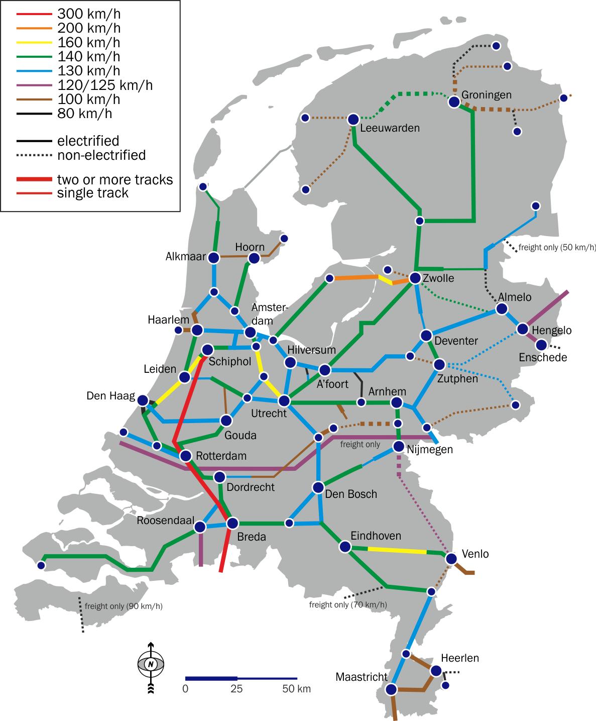 Rail Kaart Nederland 