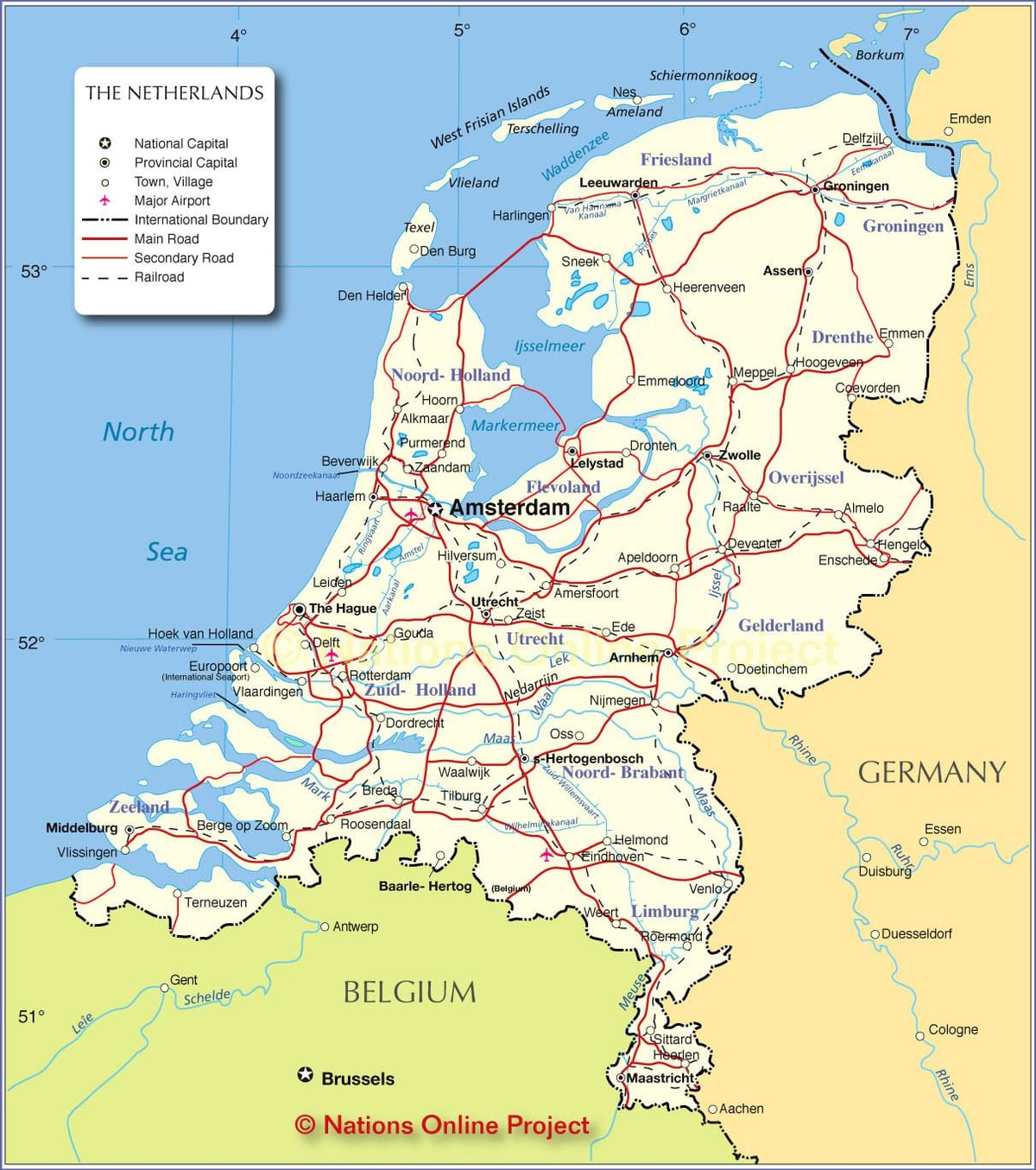 kaart van Nederland