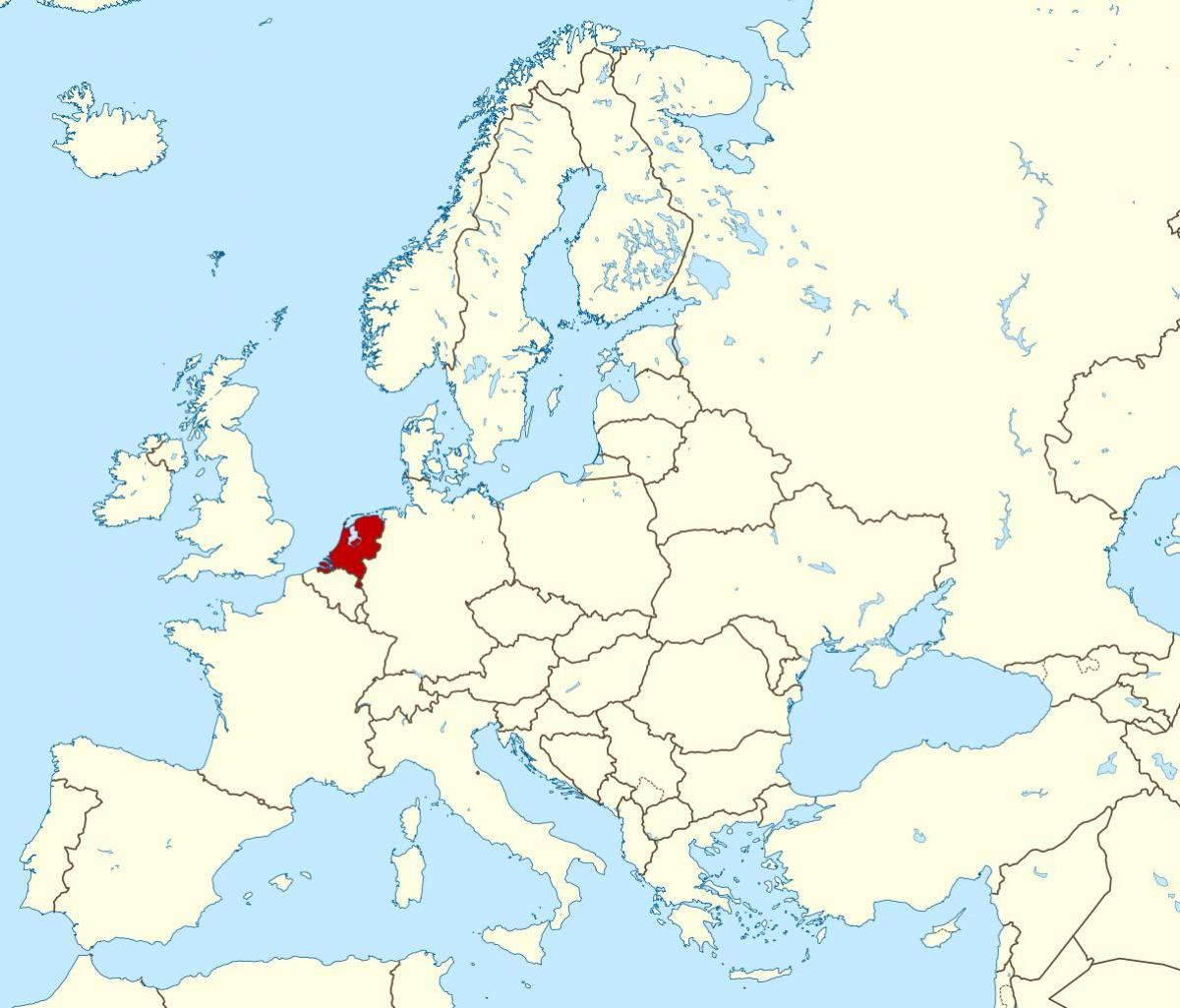 kaart van Europa Nederland