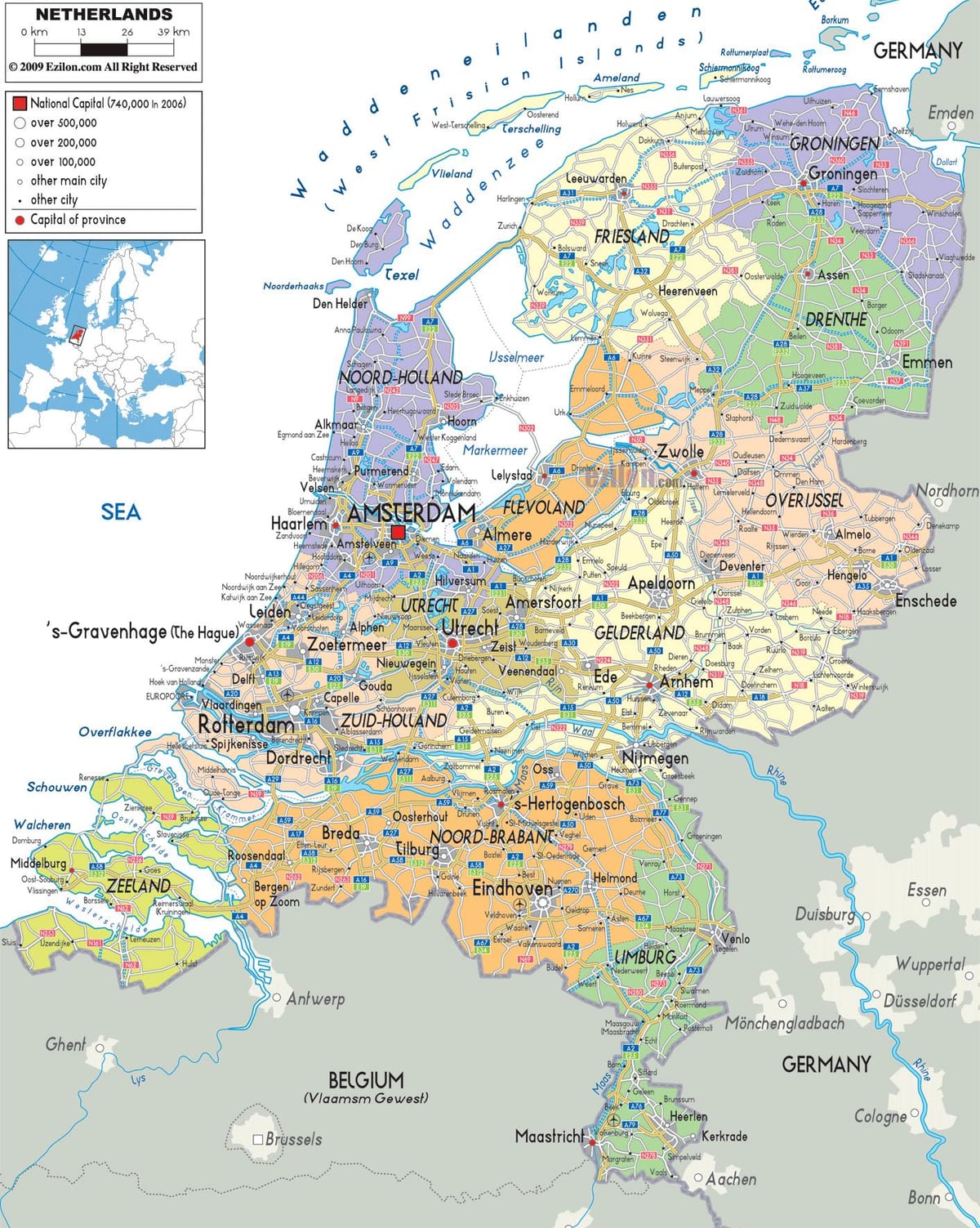 Nederland kaart bekijken