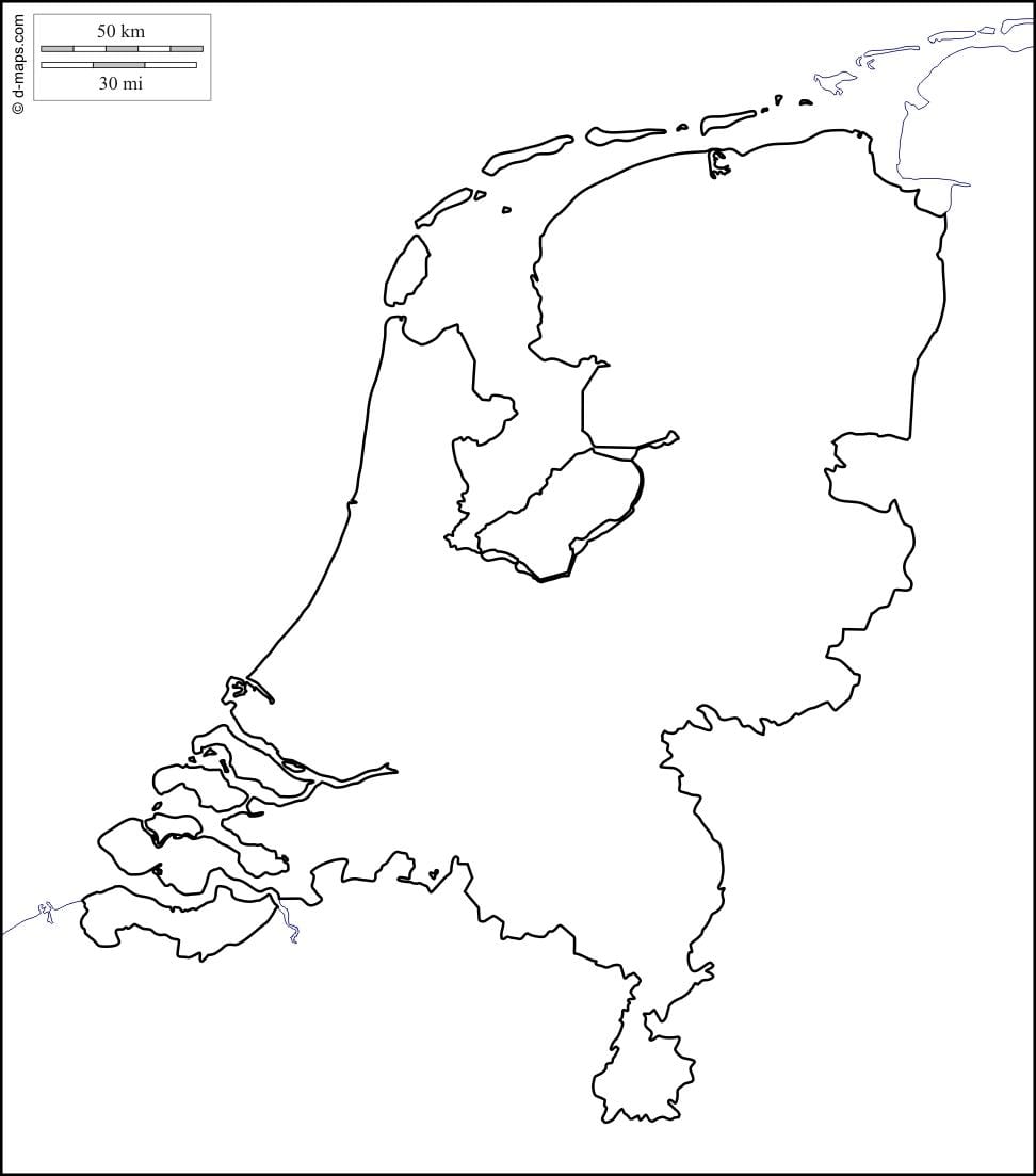 overzichtskaart van Nederland