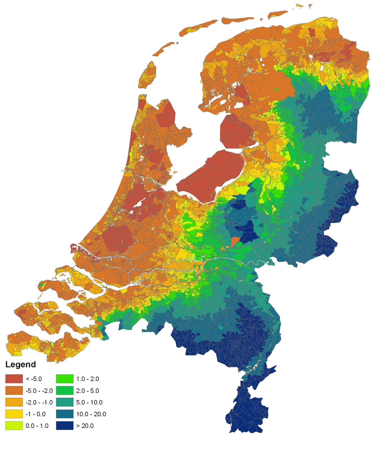Holland klimaat kaart