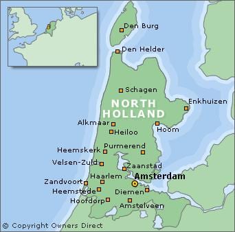 kaart van noord-Holland