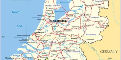 Kaart van Nederland