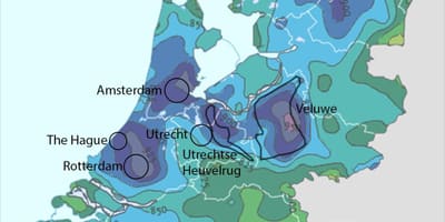 Nederland regen kaart