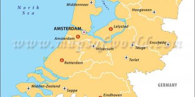 Luchthavens in Nederland kaart bekijken