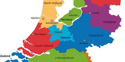 Kaart van Nederland provincies