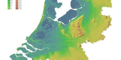 Fysieke kaart van Nederland