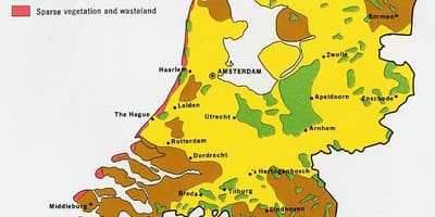 Kaart van Nederland bossen