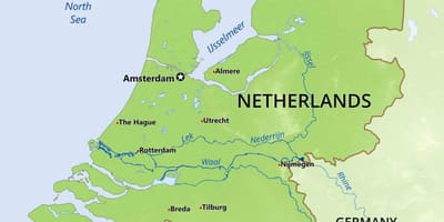 Holland geografische kaart