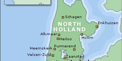 Kaart van noord-Holland