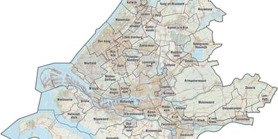 Kaart van zuid-Holland